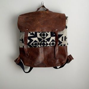 Handmade backpack - leather